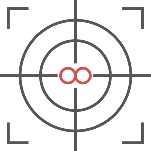 Vollständiges Fadenkreuz des Glücksagenten Logos